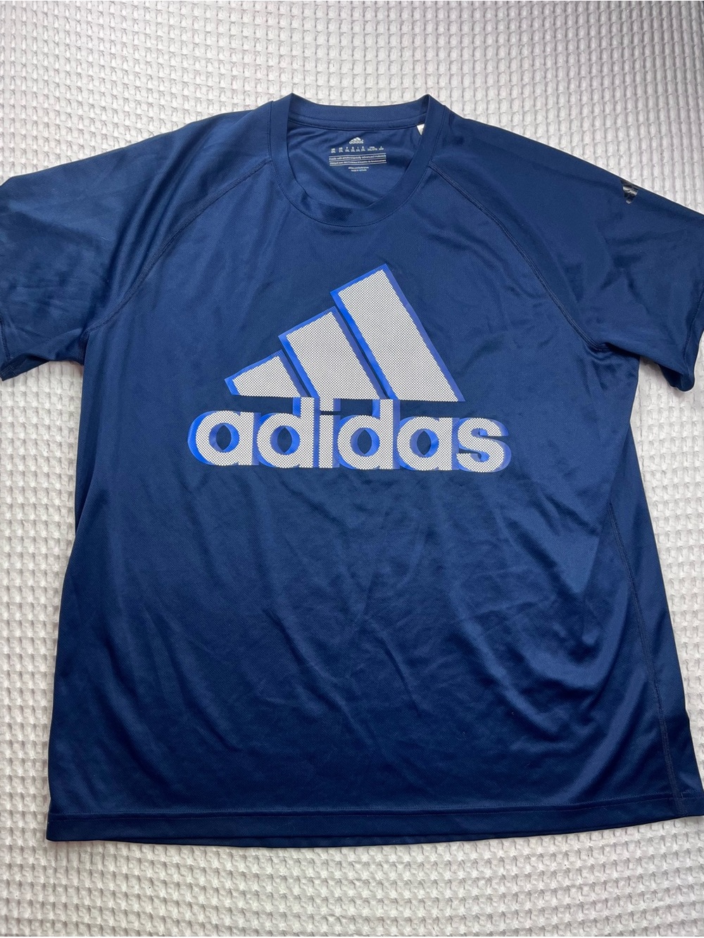 adidas Climalite Performance T-Shirt Navy Blue 2XL Men’s Athletic Logo
